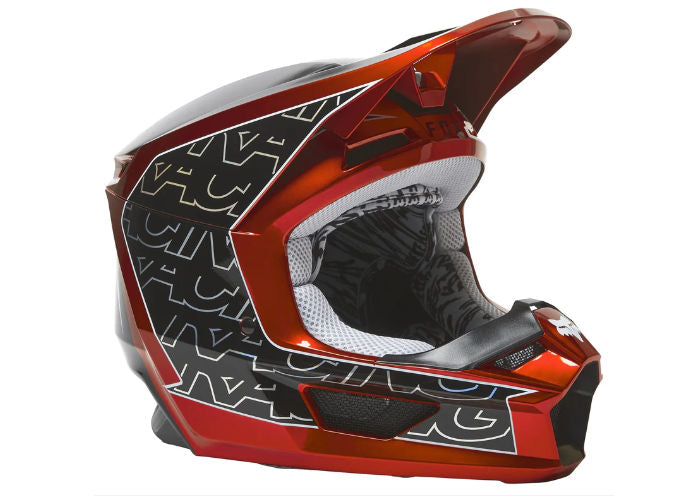 FOX V1 PERIL FLURO RED HELMET