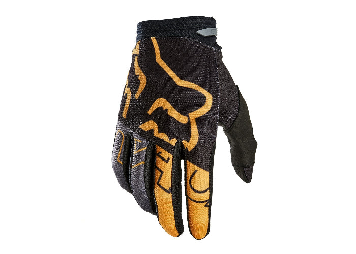 FOX 180 SKEW BLACK/GOLD YOUTH GLOVES