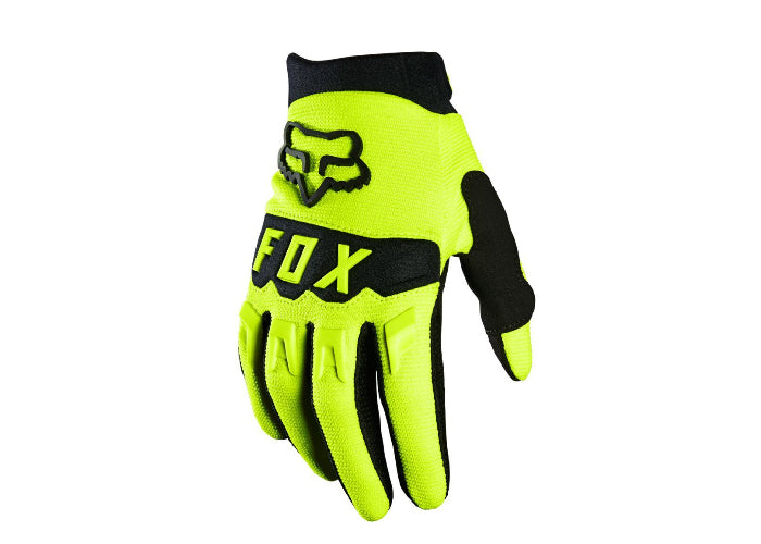 FOX 2023 DIRTPAW FLURO YELLOW YOUTH GLOVES