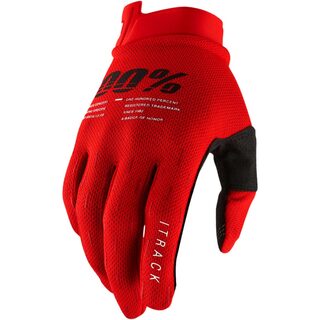 100% PERCENT I-TRACK RED GLOVES