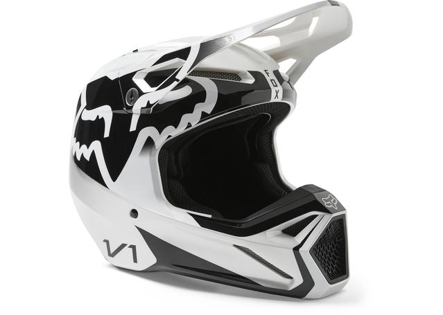FOX MX23 V1 LEED HELMET DOT ECE BLACK WHITE